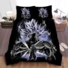 Dragon Ball Goku In Super Saiyan White Form Art Bed Sheet Spread Duvet Cover Bedding Set.jpg