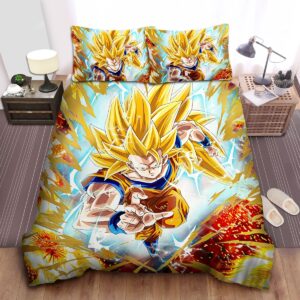 Dragon Ball Goku Super Saiyan 3 Bed Sheet Spread Duvet Cover Bedding Set.jpg