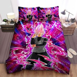 Dragon Ball Goku Super Saiyan Purle Bed Sheets Spread Duvet Cover Bedding Set.jpg