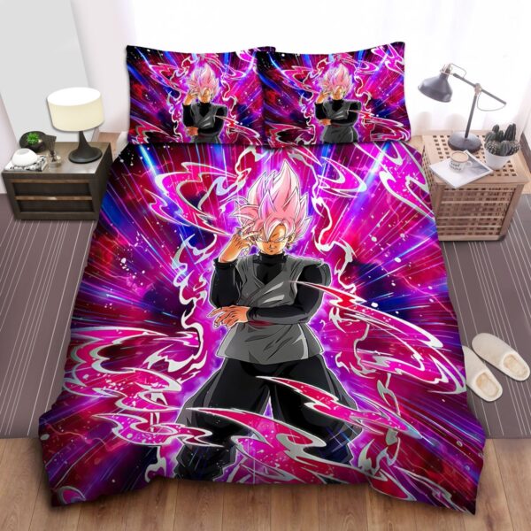 Dragon Ball Goku Super Saiyan Purle Bed Sheets Spread Duvet Cover Bedding Set.jpg