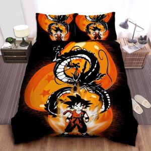 Dragon Ball Kid Goku The Divine Dragon Art Bed Sheets Spread Duvet Cover Bedding Set.jpg
