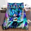 Dragon Ball Super Saiyan Blue Vegeta Transformation Bed Sheets Spread Duvet Cover Bedding Set.jpg