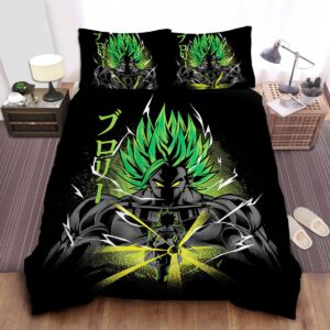 Dragon Ball Super Saiyan Broly Art Bed Sheet Spread Duvet Cover Bedding Set.jpg