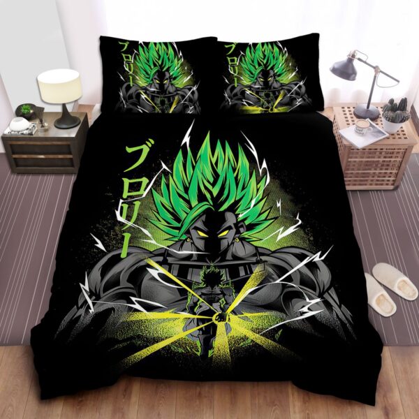 Dragon Ball Super Saiyan Broly Art Bed Sheet Spread Duvet Cover Bedding Set.jpg