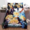 Dragon Ball Super Saiyans In The Battle With Cell Bed Sheet Spread Duvet Cover Bedding Set.jpg