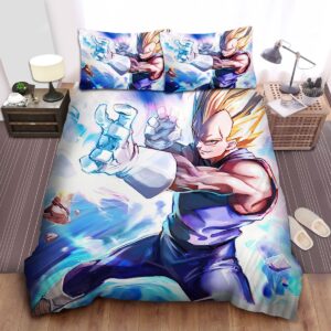 Dragon Ball Vegeta Exposing His Power Painting Bed Sheets Spread Duvet Cover Bedding Set.jpg