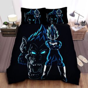 Dragon Ball Vegeta His Giant Ape Form On Black Bed Sheets Spread Duvet Cover Bedding Set.jpg