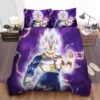Dragon Ball Vegeta Super Saiyan White Digital Illustration Bed Sheets Spread Duvet Cover Bedding Set.jpg