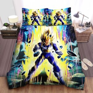 Dragon Ball Vegeta Transformation To Super Saiyan 2 Bed Sheets Spread Duvet Cover Bedding Set.jpg