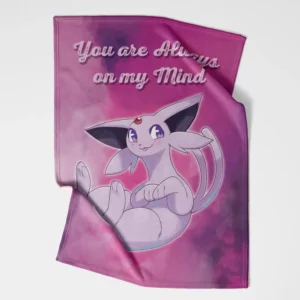 Espeon Always on my Mind Pokemon Fleece Blanket 1.webp