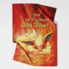 Flareon on Fire Pokemon Fleece Blanket 1.webp