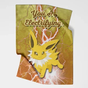 Jolteon Electrifying Pokemon Fleece Blanket 1.webp
