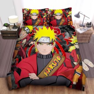 Naruto Clone Jutsu In Sage Mode Artwork Bed Sheet Spread Duvet Cover Bedding Set.jpg