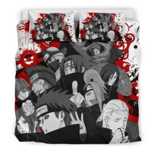 Naruto Shippuden Akatsuki Custom Bedding Set Duvet Cover Pillowcases.jpg