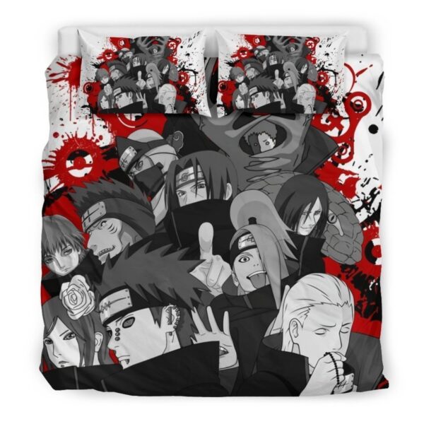 Naruto Shippuden Akatsuki Custom Bedding Set Duvet Cover Pillowcases.jpg