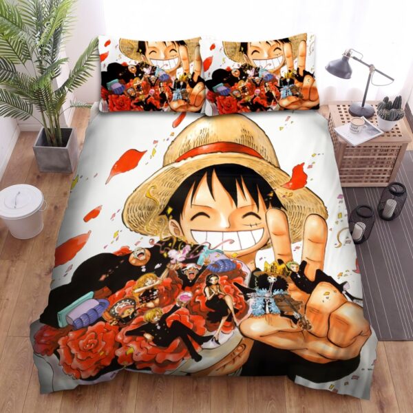 One Piece Luffy And His Friends Bed Sheets Spread Duvet Cover Bedding Set.jpg