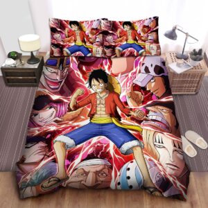 One Piece Luffy And Worst Generation Bed Sheets Spread Duvet Cover Bedding Set.jpg