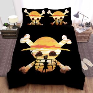 One Piece Luffy Silhouette Bed Sheets Spread Duvet Cover Bedding Set.jpg