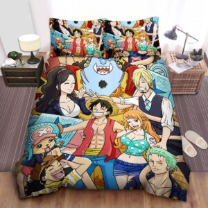 One Piece Straw Hat Pirates Fanart Bed Sheets Spread Duvet Cover Bedding Set.jpg