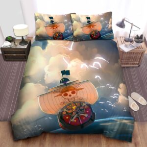 One Piece Thousand Sunny On The Ocean Bed Sheets Spread Duvet Cover Bedding Set.jpg