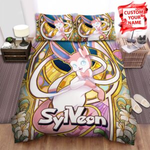 Personalized Pokemon Sylveon In Art Nouveau Style Bed Sheets Spread Duvet Cover Bedding Set.jpg