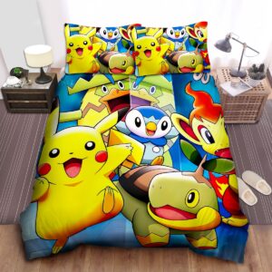 Pokemon Cute Characters Bed Sheets Spread Duvet Cover Bedding Set.jpg