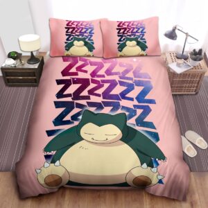 Pokemon Cute Snorlax Sleeping Bed Sheets Spread Duvet Cover Bedding Set.jpg