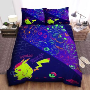 Pokemon Detective Pikachu Bed Sheets Spread Duvet Cover Bedding Set.jpg