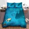 Pokemon Funny Snorlax Floating On The Water Bed Sheets Spread Duvet Cover Bedding Set.jpg