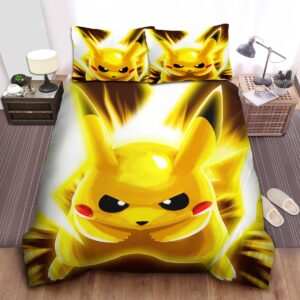Pokemon Fury Pikachu Bed Sheets Spread Duvet Cover Bedding Set.jpg