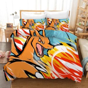 Pokemon Pikachu Charizard Duvet Cover Bedding Set.jpg