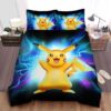 Pokemon Pikachu With Reed Cheeks Cap Bed Sheets Spread Duvet Cover Bedding Set.jpg