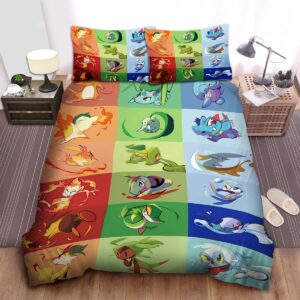Pokemon Pokemons Type Bed Sheets Spread Comforter Duvet Cover Bedding Set.jpg