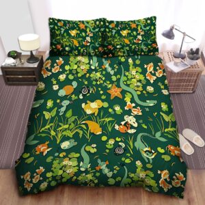 Pokemon Water Pokemon Psyduck Goldeen Bed Sheets Spread Duvet Cover Bedding Set.jpg