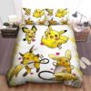 Pokemons All Pikachu Evolutions Bed Sheets Spread Duvet Cover Bedding Set.jpg