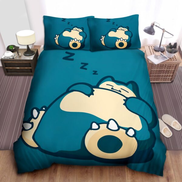 Pokemons Big Blue Snorlax Sleeping Bed Sheets Spread Duvet Cover Bedding Set.jpg