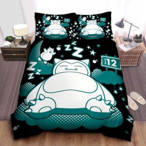 Pokemons Snorlax Wonderful Dreams Bed Sheets Spread Duvet Cover Bedding Set.jpg