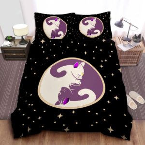 Sailor Moon Black Cat And White Cat Bed Sheets Spread Comforter Duvet Cover Bedding Set.jpg