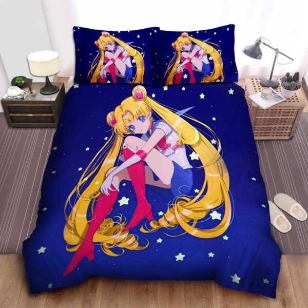 Sailor Moon Long Hair Of Sailor Moon Bed Sheets Spread Duvet Cover Bedding Set.jpg