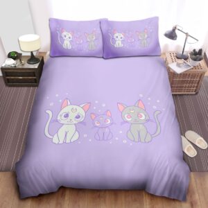 Sailor Moon Luna Artemis And Diana Bed Sheets Spread Duvet Cover Bedding Set.jpg