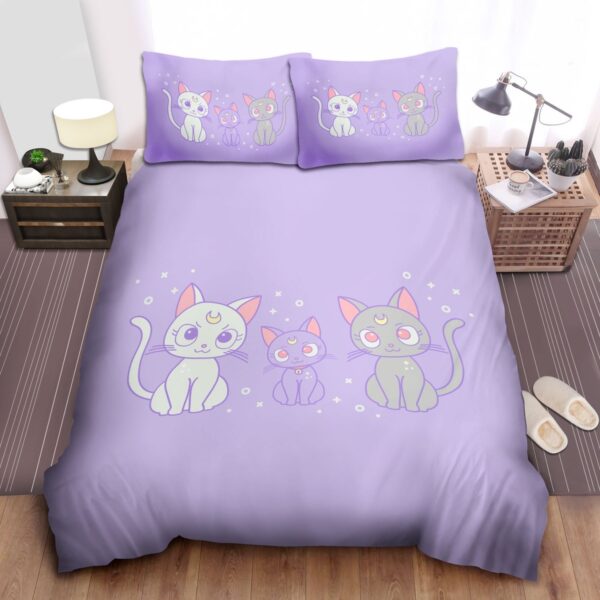 Sailor Moon Luna Artemis And Diana Bed Sheets Spread Duvet Cover Bedding Set.jpg