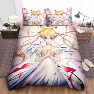 Sailor Moon Sad Face Of Usagi Tsukino Bed Sheets Spread Duvet Cover Bedding Set.jpg