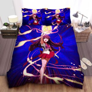 Sailor Moon Sailor Mars Using Fire Soul Stick Bed Sheets Spread Duvet Cover Bedding Set.jpg