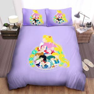 Sailor Moon Six Sailors Bed Sheets Spread Duvet Cover Bedding Set.jpg