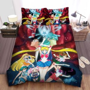 Sailor Moon Tuxedo Mask And Sailors Bed Sheets Spread Duvet Cover Bedding Set.jpg