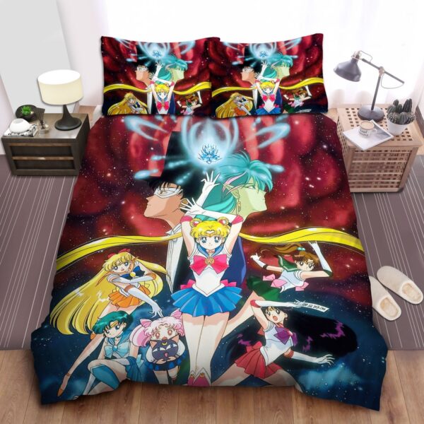 Sailor Moon Tuxedo Mask And Sailors Bed Sheets Spread Duvet Cover Bedding Set.jpg