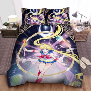 Sailor Moon Usagi Tsukino Using Spiral Heart Moon Rod Bed Sheets Spread Duvet Cover Bedding Set.jpg