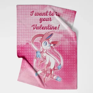 Sylveon Your Valentine Pokemon Fleece Blanket 1.webp