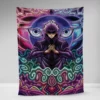 Trippy Gojo Satoru Hollow Purple Jujutsu Kaisen Fleece Blanket 1.webp