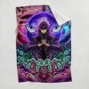 Trippy Gojo Satoru Hollow Purple Jujutsu Kaisen Fleece Blanket 5.jpg
